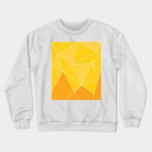 Mountain Scape // Mountainous Orange and Yellow Geometric Pattern Crewneck Sweatshirt